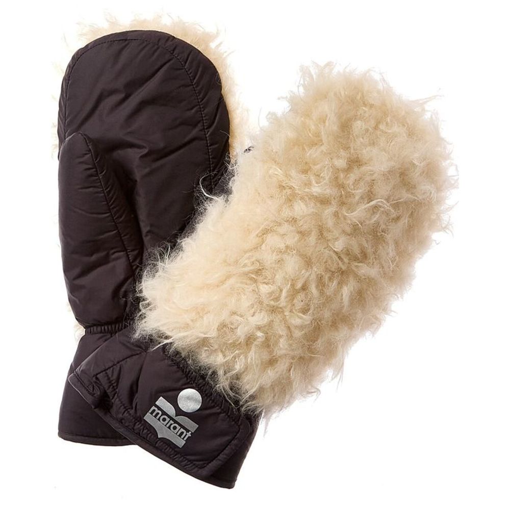 Isabel Marant Naerka Logo Gloves, Black
